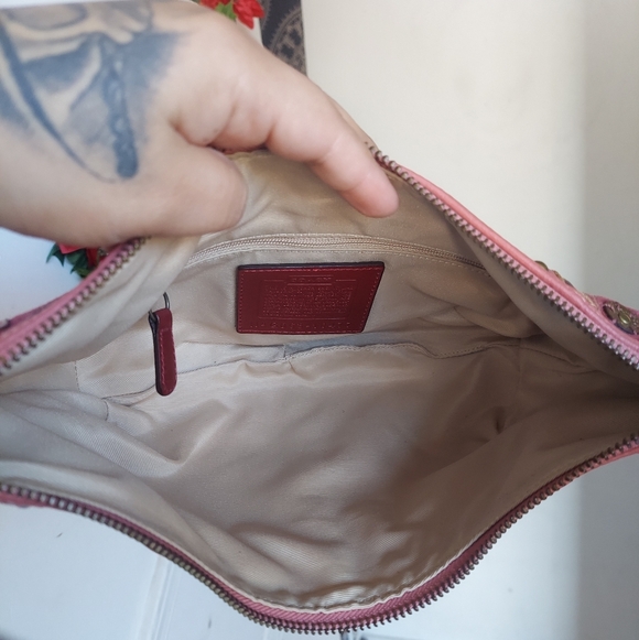 Y2K Coach Leather Small Hobo In Rose 10477 HTF💗🤎 - Picture 11 of 13